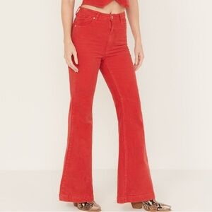 ROLLA'S Red Flare Wide Leg Pants